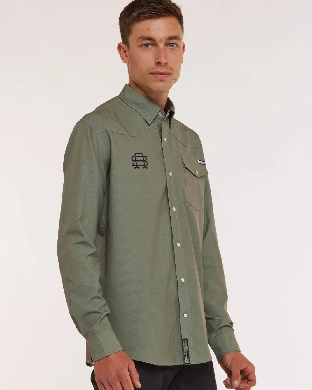 Mens Western Shirt | Kyle Strait Signature Edition Green