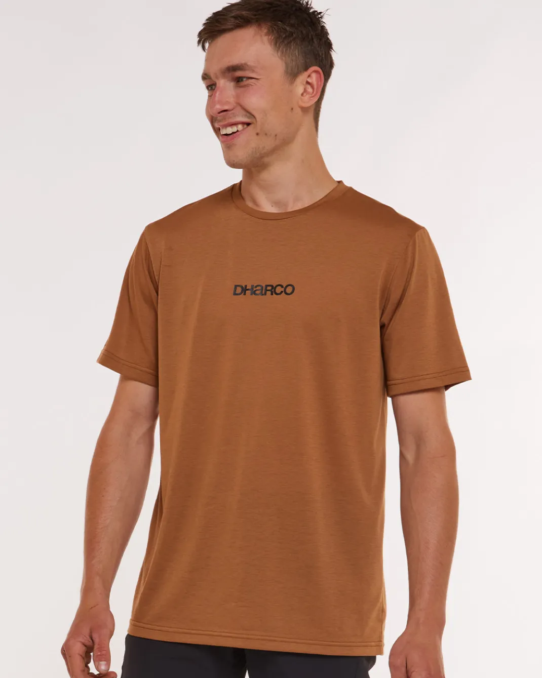Mens Short Sleeve Tech Tee | Caramel