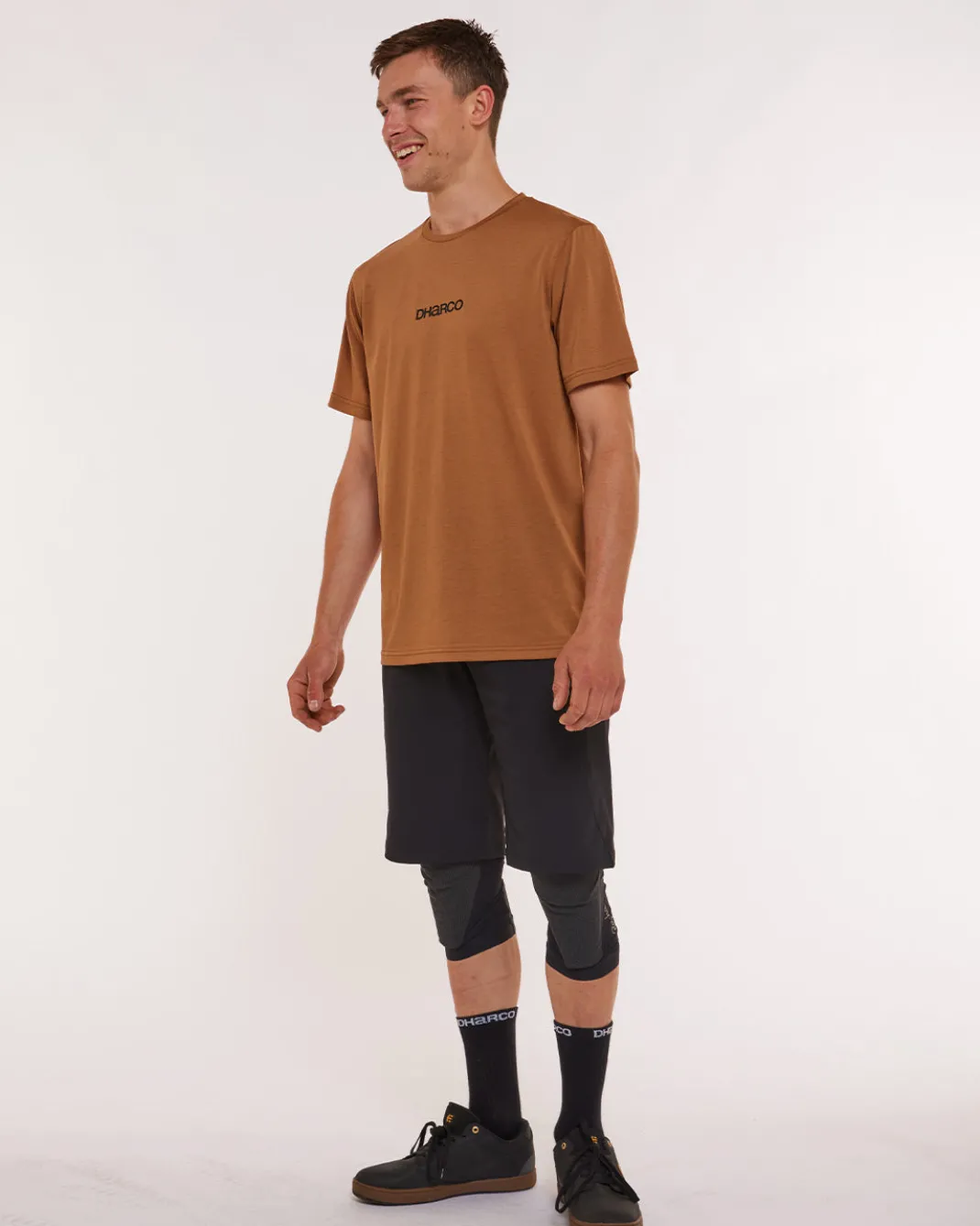 Mens Short Sleeve Tech Tee | Caramel
