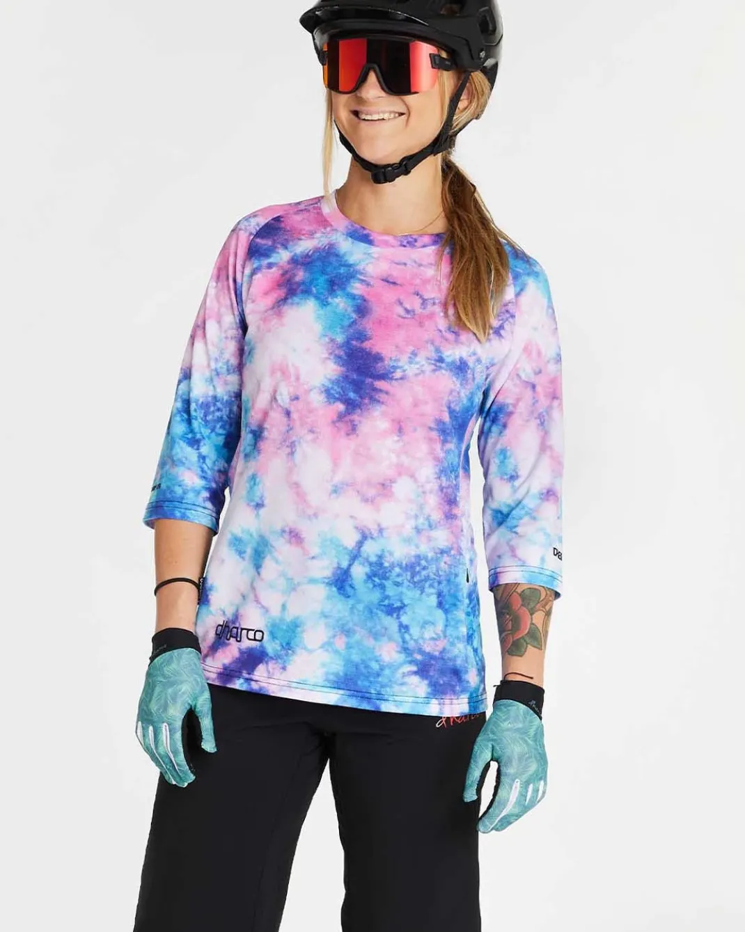 Womens 3/4 Sleeve Jersey | Tie Dye
